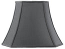 16"W x 12"H Square Cut Corner Shade Black Fabric/Gold Liner
