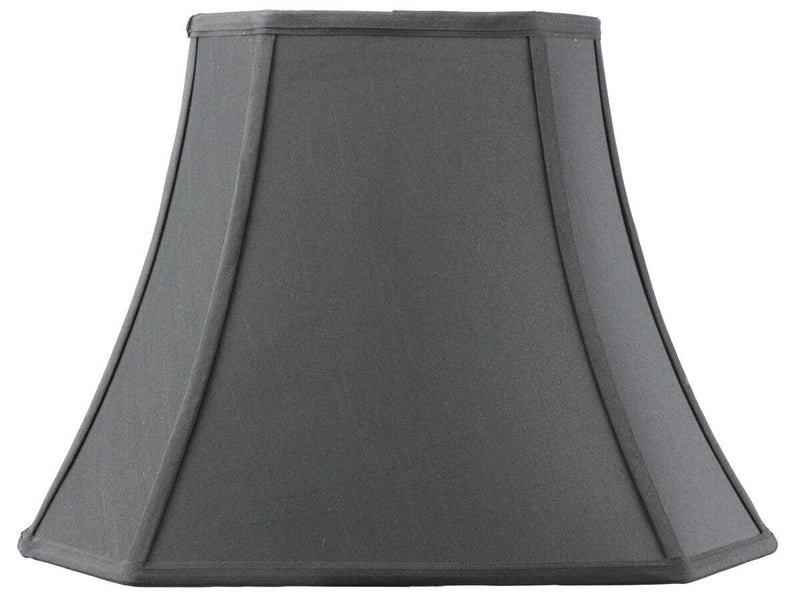 16"W x 12"H Square Cut Corner Shade Black Fabric/Gold Liner