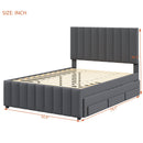 Upholstered Platform Bed With Twin Size Trundle And 3 Drawers by Unique Piece Furniture