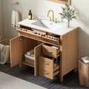 Bathroom Vanity With Sink, Soft Close Doors & Drawers - Wood by HouseOfZazla