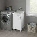Slee Compact Utility Sink Cabinet with Storage and Metal Legs for Laundry Room by HouseOfZazla