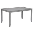 6PCs Kitchen Dining Set, Rectangular Wooden Dining Table with 4 Upholstered Chairs and a Bench, Dining Table Set for 6 People, Living Room, Home Bar and Kitchen, Gray by Montret