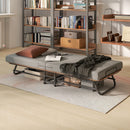 Portable Folding Bed With Memory Foam Mattress, Lockable - Gray by HouseOfZazla