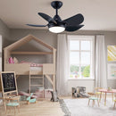 30 In Intergrated LED Ceiling Fan Lighting with Matte Black ABS Blade