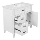 Bathroom Vanity With Sink, Freestanding Cabinet & Drawers by HouseOfZazla