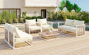 TOPMAX Modern Minimalist 7-Piece Metal Patio Sectional Sofa Set by HouseOfZazla