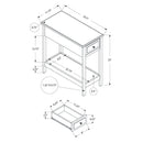 Accent End Table, 2 Tier, Storage Drawer, Transitional - Walnut