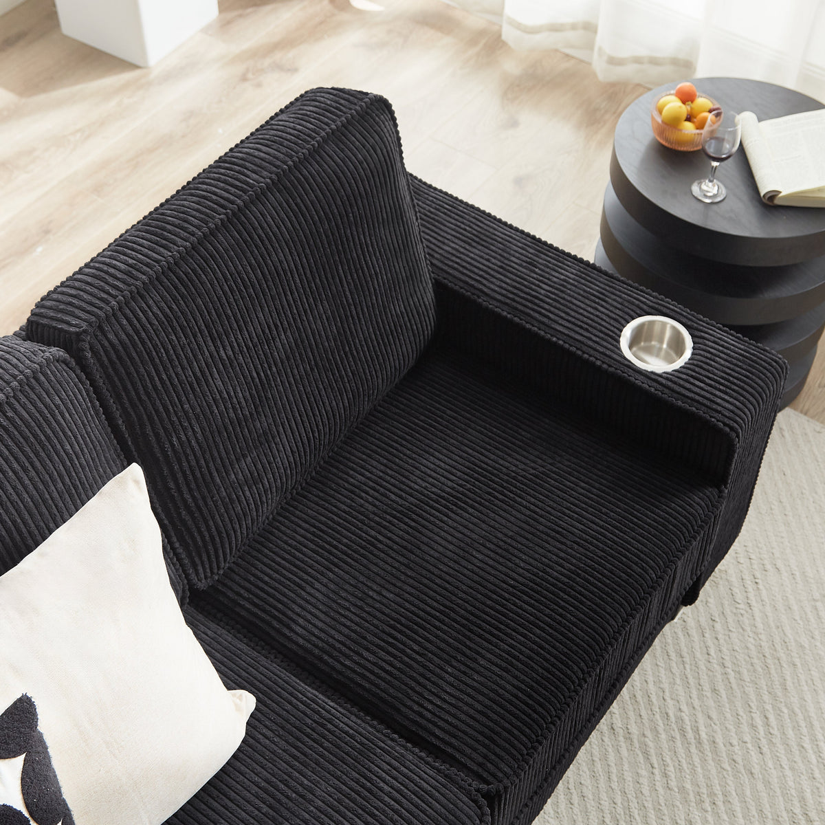 Modern Corduroy 3-Seater Sofa, photo 11 of 11