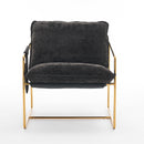 Upholstered Hanging Armchair With Arm Pocketsmetal Frame (Set of 2), Plated Craftsmanship, Crushed Foam Cushions And Skin-Friendly Woven Fabric For Living Room And Bedroom by HouseOfZazla