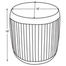 Pescadero - Round Upholstered Ottoman - Mauve