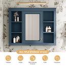 Wall Mounted Medicine Cabinet With Mirror, Storage Cabinet Featuring 6 Open Shelves And Adjustable Interior by HouseOfZazla