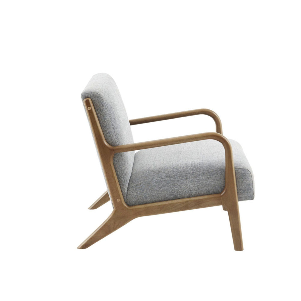 Mid-Century Style Lounge Chair With Upholstered Seat, photo 28 of 40