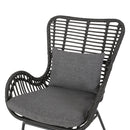Modern Aesthetic Outdoor Rattan Accent Chair With Metal Legs by HouseOfZazla