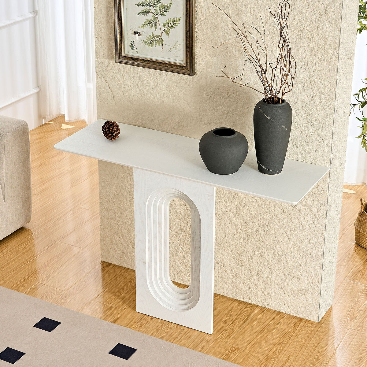 47.24 Inch Entryway Table with Unique Loopback Design, photo 6 of 10