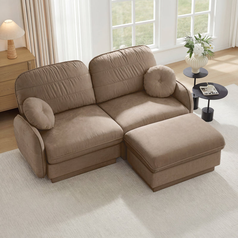 Chenille Cloud L-Shaped Loveseat Sofa, photo 3 of 10