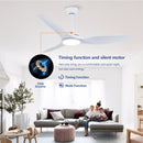 52 Inch ABS Blades Ceiling Fan with LED Light Kit by HouseOfZazla