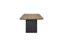 Double Pedestal Table Latte - Light Brown by HouseOfZazla