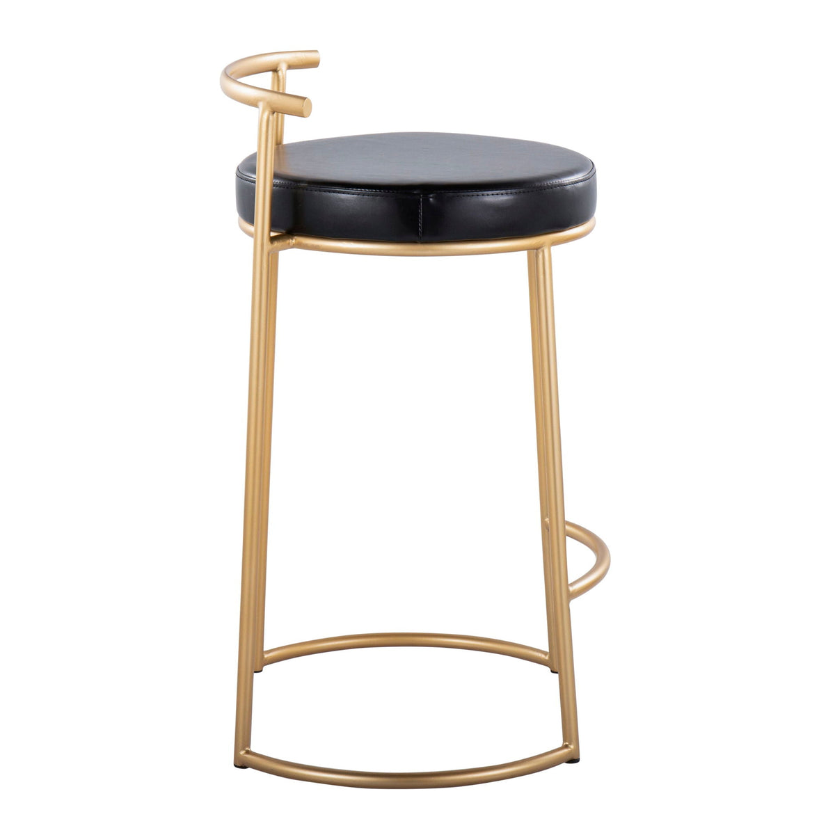 Fuji - Round Contemporary Fixed Height Counter Stool (Set of 2), photo 7 of 10