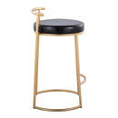 Fuji - Round Contemporary Fixed Height Counter Stool (Set of 2) by HouseOfZazla