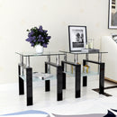 Modern Tempered Glass Tea Table, End Square Table For Living Room by Unique Piece Furniture