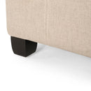 Upholstered Tufted Fabric Storage Ottoman, Wheat by HouseOfZazla