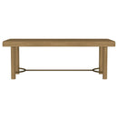 Benson - Extension Leaf Dining Table With Trestle Base - Sand by HouseOfZazla