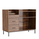 Eco-Friendly Vinyl Record Player Stand With Flip-Top Storage, Media Console With Dual Outlets And Dustproof Drawers by HouseOfZazla