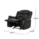 Classic Design Recliner, Upholstery Recliner, Glider Recliner - Black Berry by Unique Piece Furniture