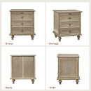 Farmhouse Nightstands with 4 Drawers and Pull-Out Shelf by HouseOfZazla