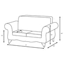 Brookridge - Rolled Arm Loveseat Sofa With Upholstery - Brown