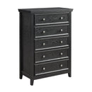 Modern 5-Drawer Black Dresser for Living Room Storage by HouseOfZazla