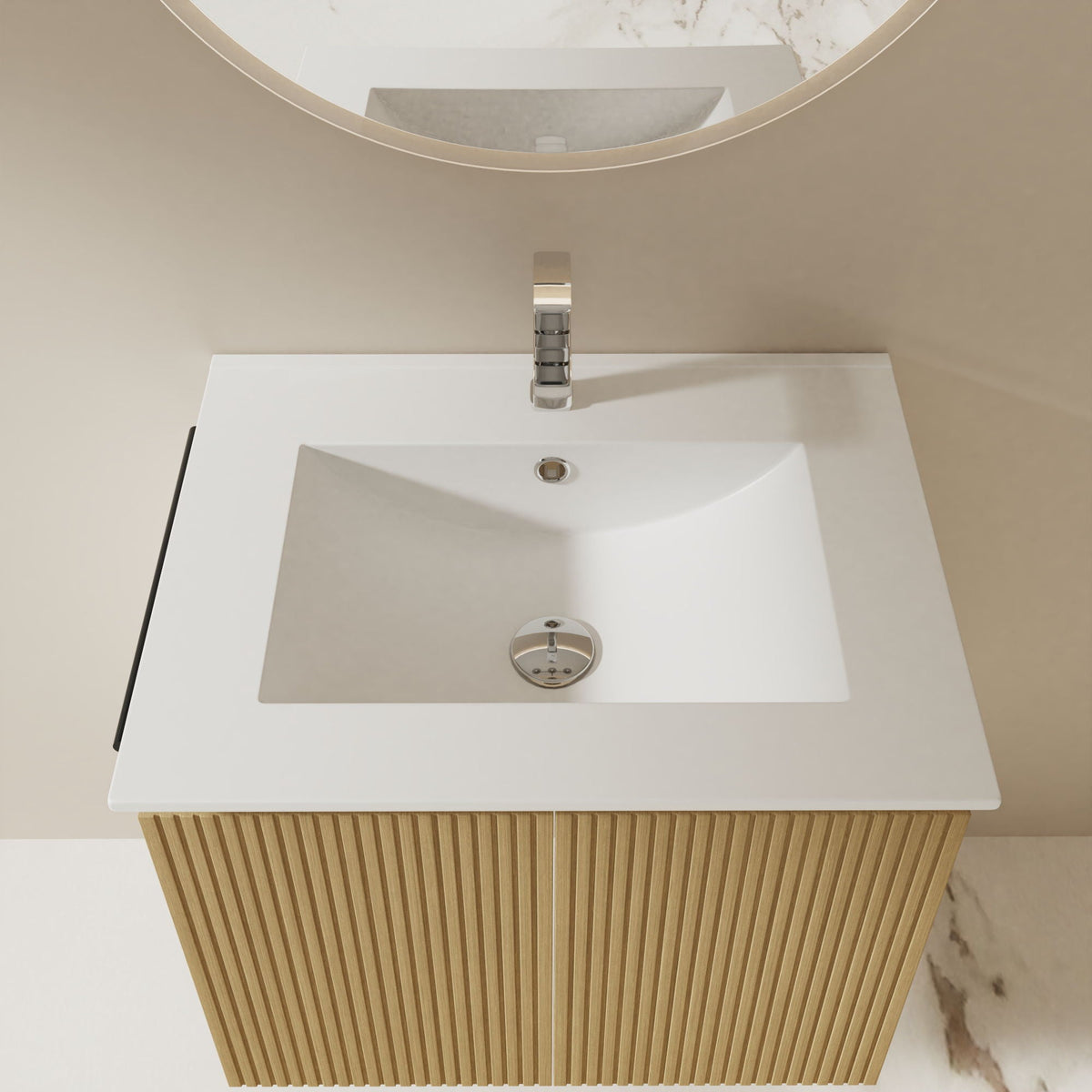 Floating Bathroom Vanity Combo, Towel Rack, photo 8 of 10