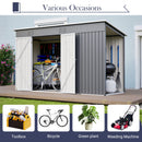 10'x4' Outdoor Metal Storage Shed for Garden Tools Lockable Door With Floor Frame by HouseOfZazla