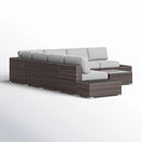 Wicker Sectional Seating Group With Cushions by Unique Piece Furniture