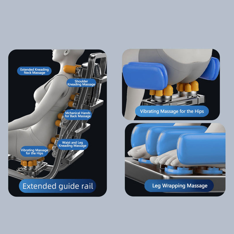 Massage Chair,Full Body Zero Gravity Recliner , Hip Heating, Foot Massage and Air Massage System for Home Office, for mom/dad (Black)