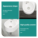 Modern Rectangle Wall Mount Bathroom Sink With Single Faucet Hole - White by HouseOfZazla