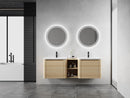 60'' Wall-Mounted Bathroom Vanity with Storage