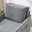Upholstered Convertible Sleeper Sofa With 5 Position Backrest, Side Pockets, Storage by HouseOfZazla