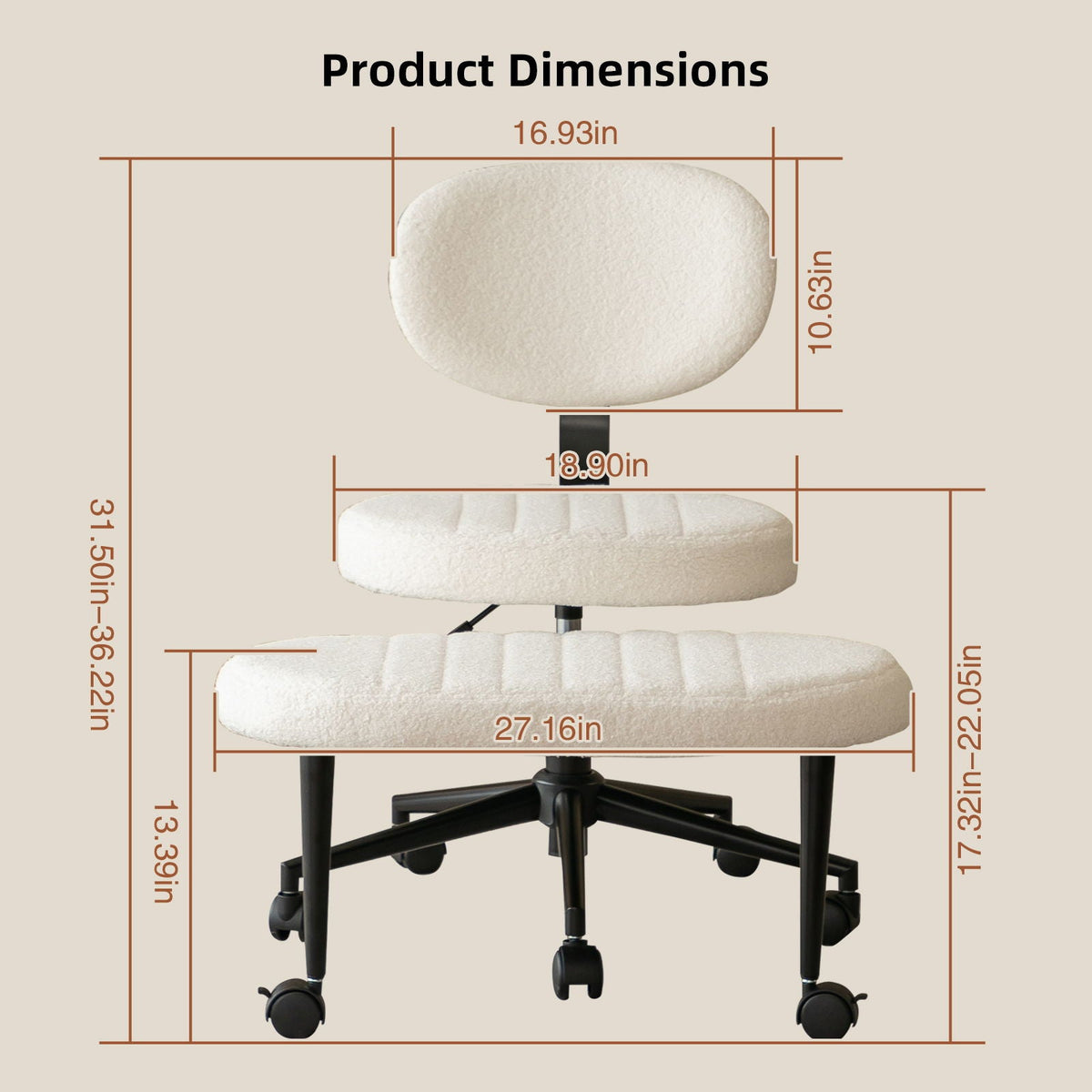 Ergonomic Cross Legged Office Chair With Back Support, photo 26 of 34
