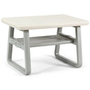 Kids Table and 2 Chairs Set with Storage Shelf-White by LJGDeals