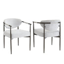 Modern Dining Chairs Set of 2 with Bronze Iron Frame by HouseOfZazla