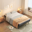 Twin Wide Folding Bed For Tall People, Extra Long & Wide Rollaway With Memory Foam, Heavy-Duty Capacity Guest, Spacious Portable Cot - Black by HouseOfZazla
