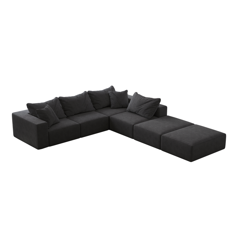 Oversized Sponge Cloud Sofa - Modern Sectional Couch Set, photo 2 of 10