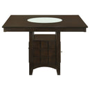 Tolland - Counter Height Dining Table With Storage Pedestal - Cappuccino