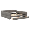 Upholstered Platform Bed With USB Charging And 2 Storage Drawers by HouseOfZazla