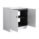 Contemporary Freestanding Bathroom Vanity With Resin Sink & Soft-Close Cabinet Doors by HouseOfZazla