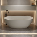 61'' Freestanding Bathtub with Overflow and Pop-up Drain