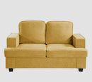Modern Loveseat, Comfortable 2 Seater Couch With Deep Seating, Loose Back Cushions, Wide Arms by HouseOfZazla