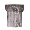 Round Geometric Outdoor End Table - Marble by HouseOfZazla