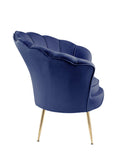 Angelina - Scalloped Back Barrel Accent Chair With Metal Legs by Unique Piece Furniture